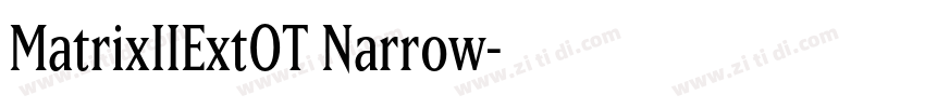 MatrixIIExtOT Narrow字体转换